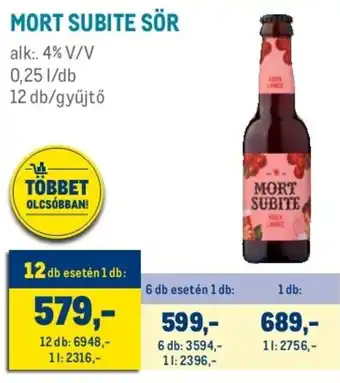 MORT SUBITE SÖR 0,25 l