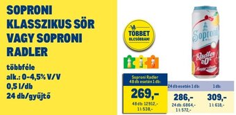 Metro SOPRONI RADLER 0,5 l ajánlat