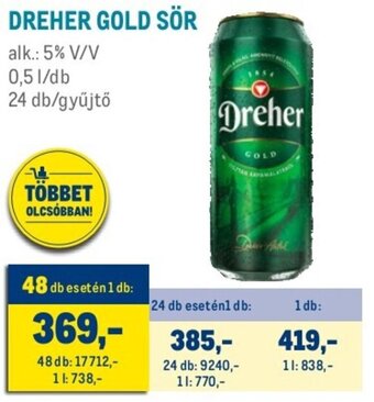 DREHER GOLD SÖR 0,5 l