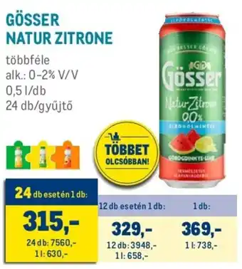 GÖSSER NATUR ZITRONE 0,5 l