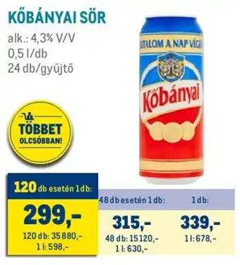 Metro KŐBÁNYAI SÖR 0,5 l ajánlat