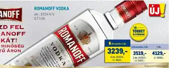 Metro ROMANOFF VODKA 0,7 l ajánlat