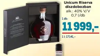 Metro Unicum Riserva díszdobozban 0,7 l ajánlat