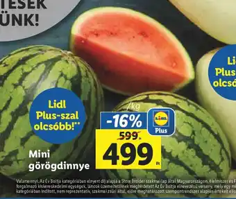 Lidl Mini görögdinnye 1 kg ajánlat