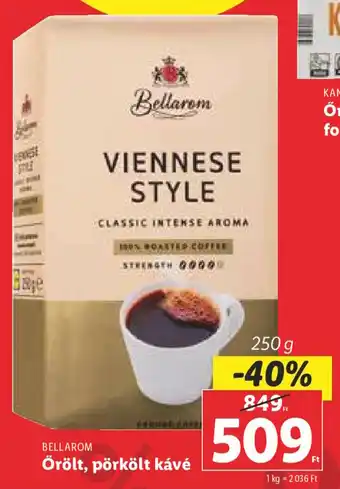 Lidl Bellarem Őrölt, pörkölt kávé 250 g ajánlat
