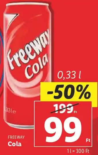 Lidl FREEWAY Cola 0,33 l ajánlat