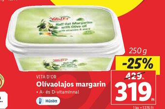 Lidl VITA D'OR Olívaolajos margarin 250 g ajánlat