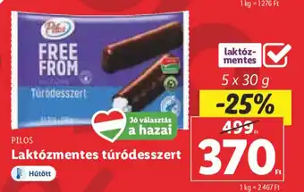 Lidl PILOS Laktózmentes túródesszert 5 x 30 g ajánlat