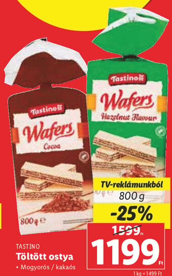 Lidl TASTINO Töltött ostya 800 g ajánlat