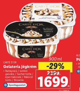 Lidl CARTE D'OR Gelateria jégkrém 900 ml ajánlat