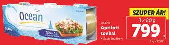 Lidl OCEAN Aprított tonhal 3 x 80 g ajánlat