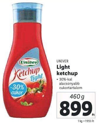 Lidl UNIVER Light ketchup 460 g ajánlat