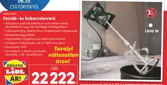 Lidl PARKSIDE Festék- és habarcskeverő 1 db ajánlat