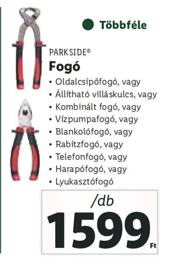 Lidl PARKSIDE Fogó 1 db ajánlat