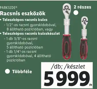 Lidl PARKSIDE Racsnis eszközök 1 készlet ajánlat