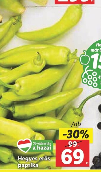 Lidl Hegyes erős paprika 1 db ajánlat
