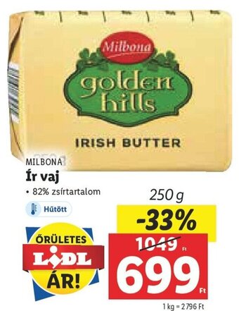 Lidl MILBONA Ír vaj 250 g ajánlat