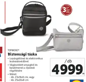 TOPMOVE Biztonsági táska 1 db
