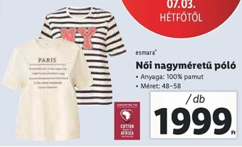 Lidl Esmara Női nagyméretű póló 1 db ajánlat