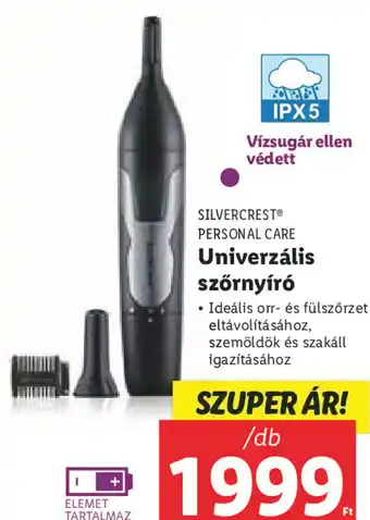 Lidl SILVERCREST PERSONAL CARE Univerzális szőrnyíró 1 db ajánlat