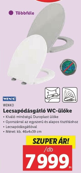 Lidl WENKO Lecsapódásgátló WC-ülőke 1 db ajánlat