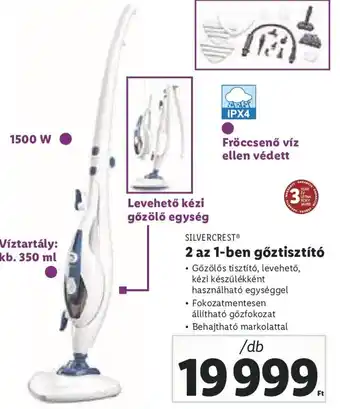 Lidl SILVERCREST 2 az 1-ben gőztisztító 1 db ajánlat