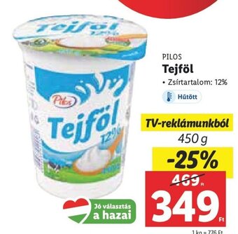 Lidl PILOS Tejföl 450 g ajánlat