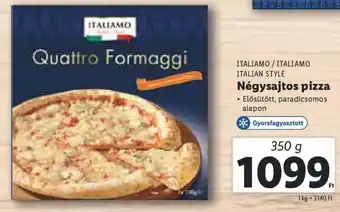 ITALIAMO / ITALIAMO ITALIAN STYLE Négysajtos pizza 350 g