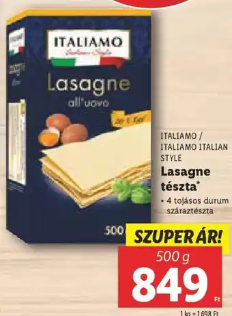 ITALIAMO / ITALIAMO ITALIAN STYLE Lasagne tészta 500 g