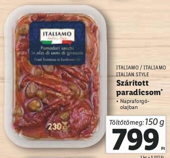 Lidl ITALIAMO / ITALIAMO ITALIAN STYLE Szárított paradicsom 150 g ajánlat