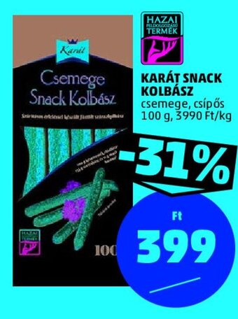 PENNY KARÁT SNACK KOLBÁSZ 100 g ajánlat