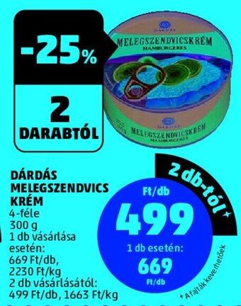 PENNY DÁRDÁS MELEGSZENDVICSKRÉM 300 g ajánlat