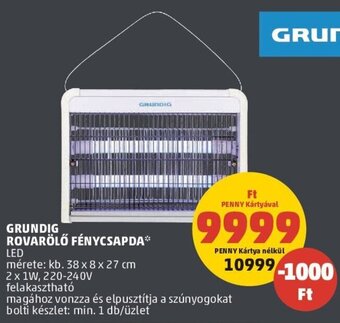 PENNY GRUNDIG ROVARÖLŐ FÉNYCSAPDA 1 db ajánlat