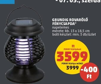 PENNY GRUNDIG ROVARÖLŐ FÉNYCSAPDA 1 db ajánlat