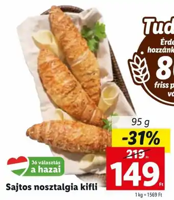 Lidl Sajtos nosztalgia kifli 95 g ajánlat