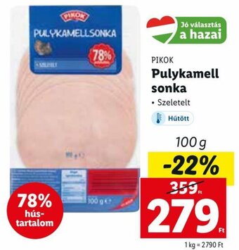 Lidl PIKOK Pulykamell sonka 100 g ajánlat