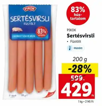 Lidl PIKOK Sertésvirsli 200 g ajánlat