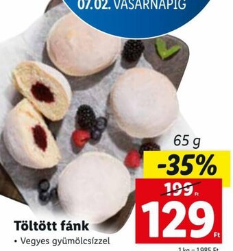 Lidl Töltött fánk 65 g ajánlat