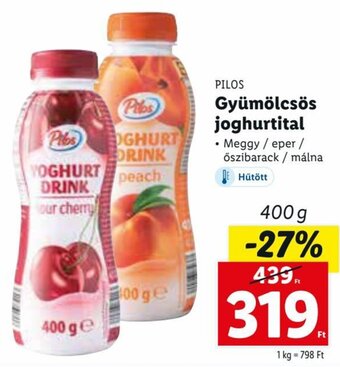 Lidl PILOS Gyümölcsös joghurtital 400 g ajánlat