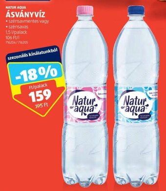 ALDI NATUR AQUA ÁSVÁNYVÍZ 1,5 l ajánlat