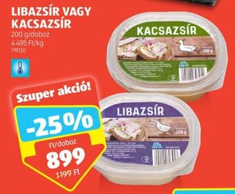 LIBAZSÍR VAGY KACSAZSÍR 200 g