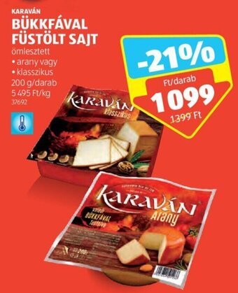 ALDI KARAVÁN BÜKKFÁVAL FÜSTÖLT SAJT 200 g ajánlat