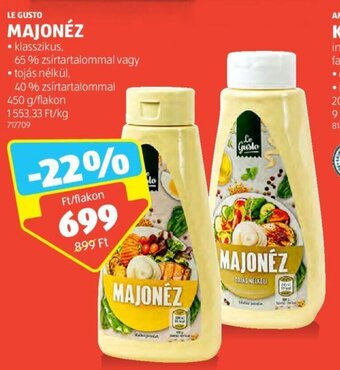 ALDI LE GUSTO MAJONÉZ 450 g ajánlat