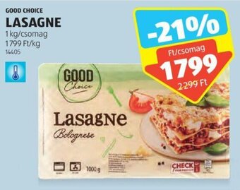 ALDI GOOD CHOICE LASAGNE 1 kg ajánlat