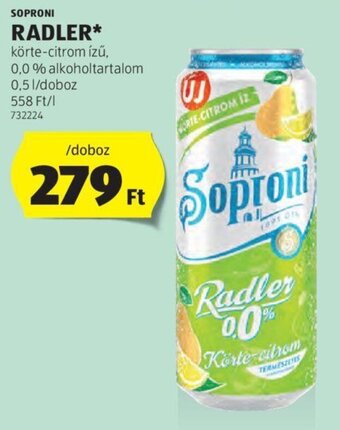 ALDI SOPRONI RADLER 0,5 l ajánlat