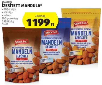 ALDI SNACK FUN ÍZESÍTETT MANDULA 200 g ajánlat