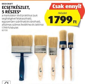 ALDI DECO CRAFT ECSETKÉSZLET 5 részes ajánlat