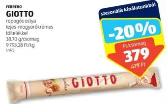 ALDI FERRERO GIOTTO 38,70 g ajánlat