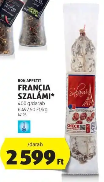 ALDI BON APPETIT FRANCIA SZALÁMI 400 g ajánlat