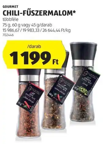 ALDI GOURMET CHILI-FŰSZERMALOM 45 - 75 g ajánlat